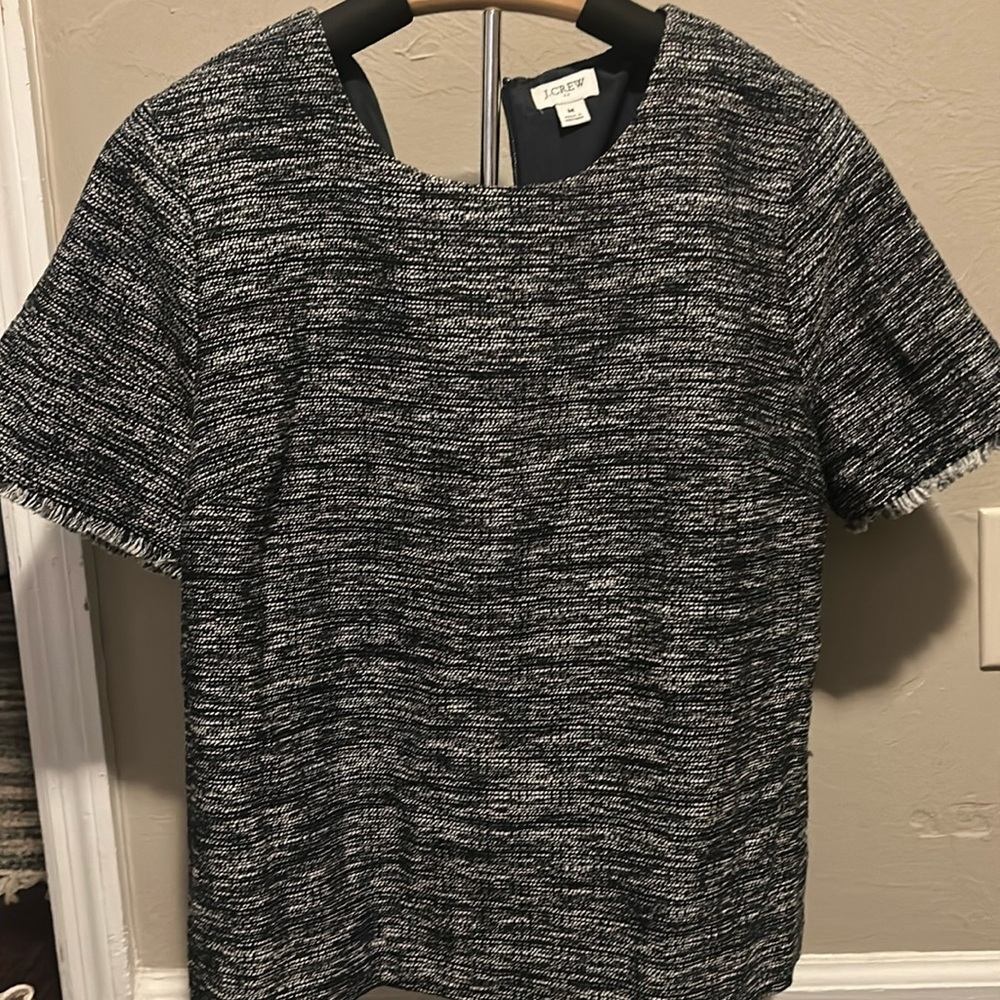Jcew tweed top sz M